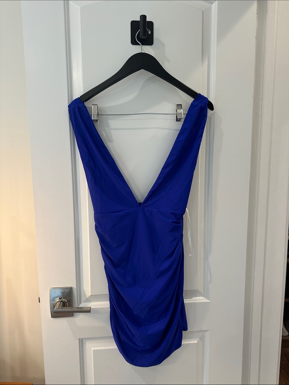 superdown Cobalt Blue Plunging V Mini Dress